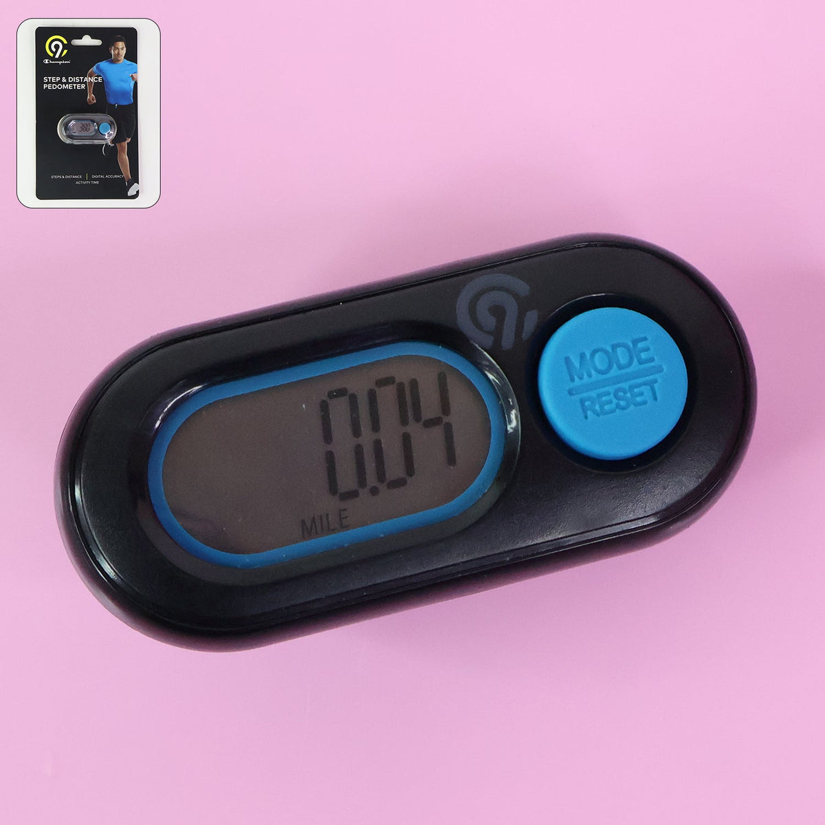 Digital Step & Distance Pedometer with LCD Display (1 Pc)