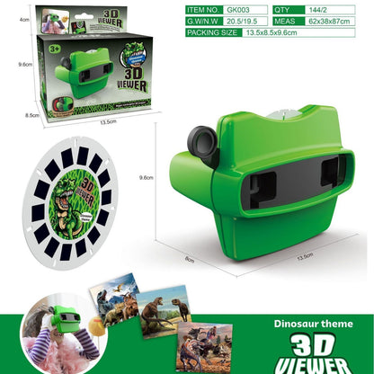 3D Animal Observation Machine Stereoscopic Rotating Wheel, Viewing and Puzzle Education DV Projector Toy
