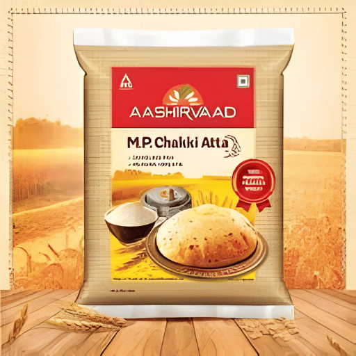 Aashirvaad 0% Maida, 100 % M.P. Chakki Atta (5kg)