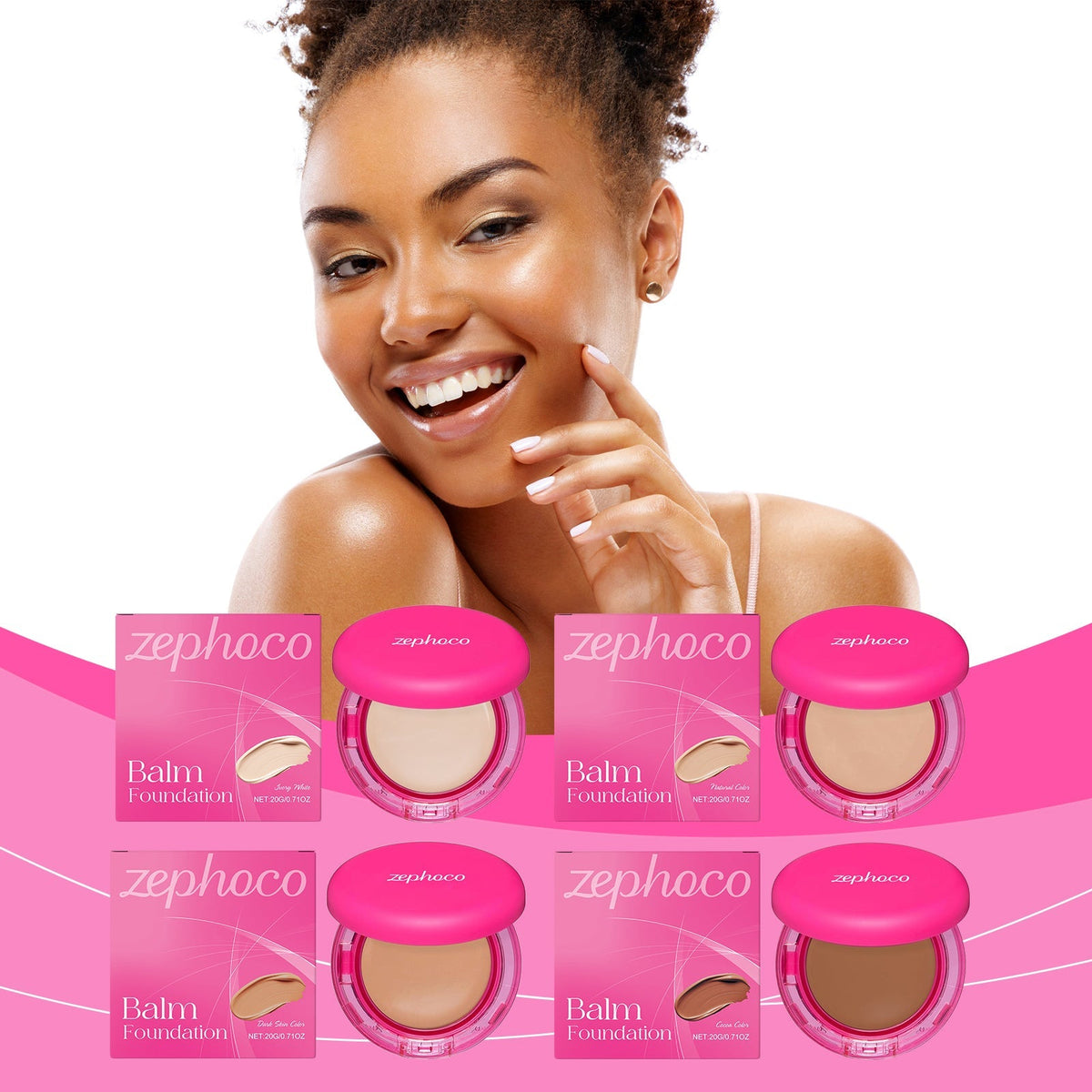 zephoco Lightweight Moisturizing Foundation — Concealing, Oil Control & Hydrating for Oily & Dry Skin