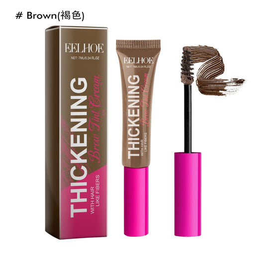 EELHOE Fiber Eyebrow Dye — Waterproof Natural 3D Brow Color with Hyaluronic Acid & Avocado Oil, 5 Shades