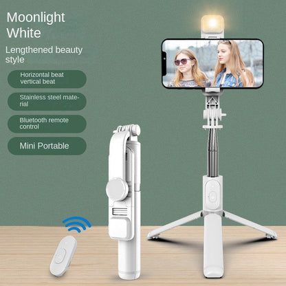 Wholesale Bluetooth Selfie Stick with Fill Light Extended Universal Phone Live Streaming Tripod