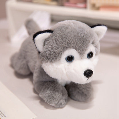 Heavy Particle Small Size Dog Lying Husky Plush Toy Doll Claw Machine Stuffed Animal Children's Birthday Gift