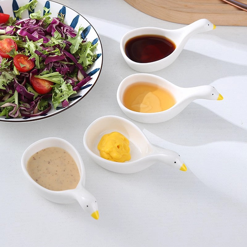 Dish Cute Small Plate for Home Use, Elegant Snack Dish, Korean BBQ Dipping Tray, Vinegar Dish, Mini Dipping Plate