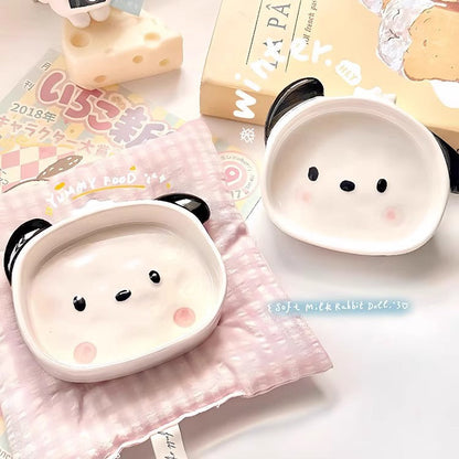 Dish Cute Small Plate for Home Use, Elegant Snack Dish, Korean BBQ Dipping Tray, Vinegar Dish, Mini Dipping Plate