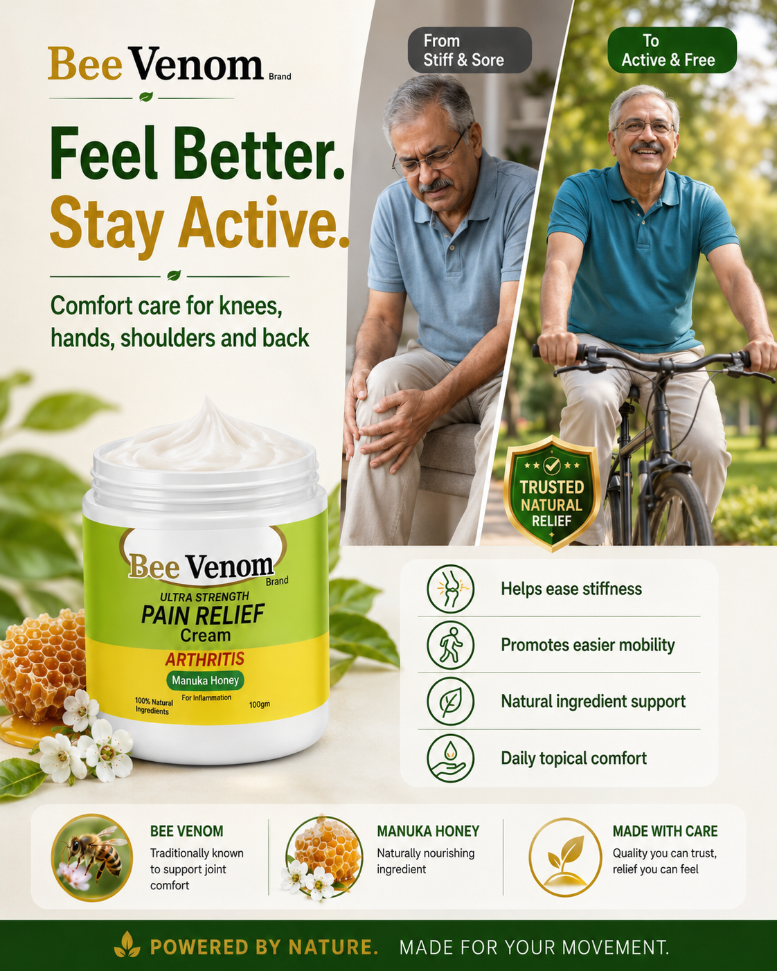 Nastofy Bee Venom Pain Relief (Pack of 2)