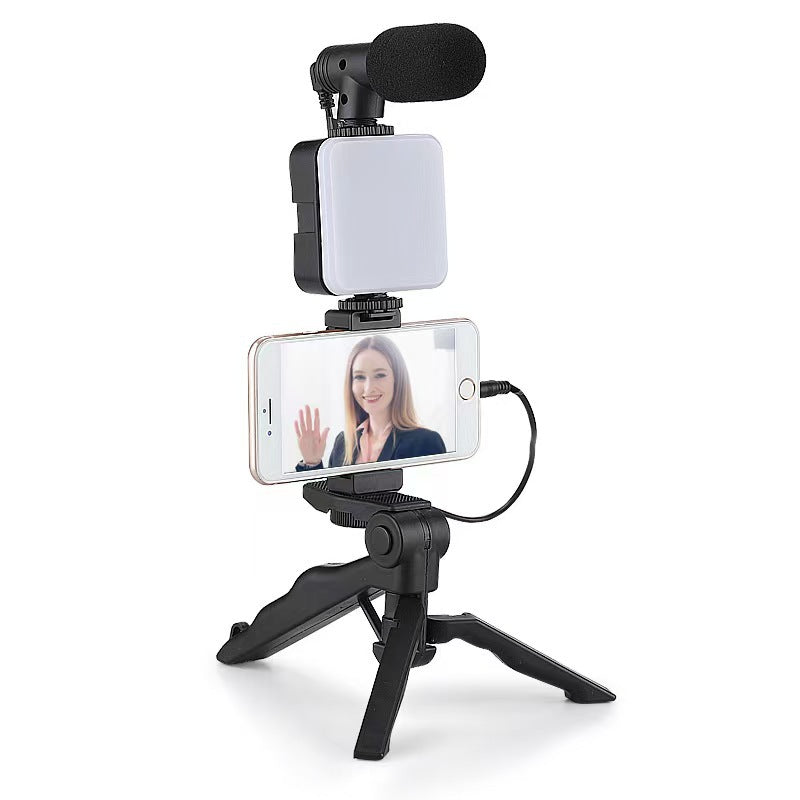 Mini Pocket Fill Light with Microphone — 49 LED Ring Light for Photography, Video Calls & Conferences