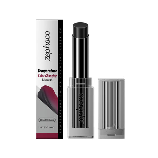 zephoco Obsidian Warming Lip Balm — Temperature-Changing Color, Moisturizing & Lip Line Reducing
