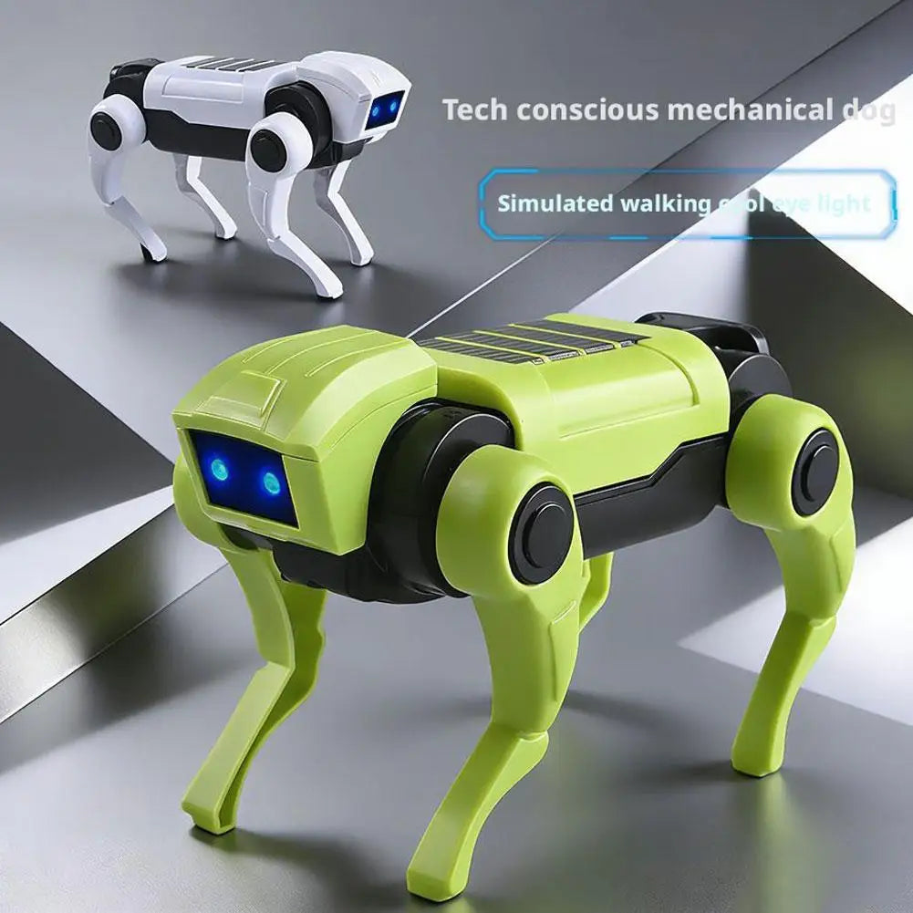 Cartoon DIY Assembly Dog Rc Robot Remote Control Mechanical Toy Science Teaching Assembling Model Electric Toys Kids Gifts