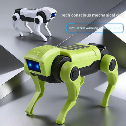 Cartoon DIY Assembly Dog Rc Robot Remote Control Mechanical Toy Science Teaching Assembling Model Electric Toys Kids Gifts