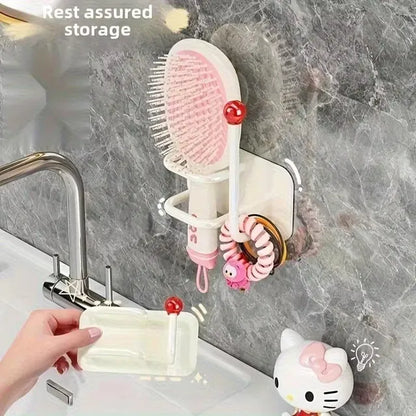 Self Adhesive Wall Mounted Headband Hook No Drill Punch Free Hair Accessories Organizer