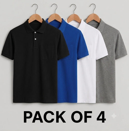 4 PREMIUM POLOS FOR MEN ONLY 799/-
